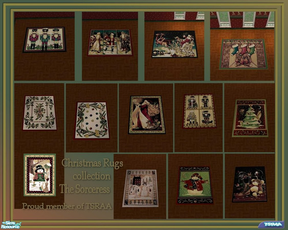 Sims 2 — JJs Christmas rugs collection by thesorceress — Thanks to Echo/windkeepers rug mesh. I made a set of 13 rugs for