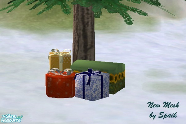 Sims 2 — Christmas Gifts 1 by Spaik — Some gifts boxes to put under the XMas tree. You'll find them under