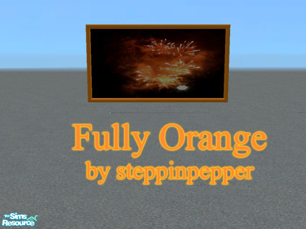 Sims 2 — Fully Orange Painting by steppinpepper — Part of Fully Orange Dorm.