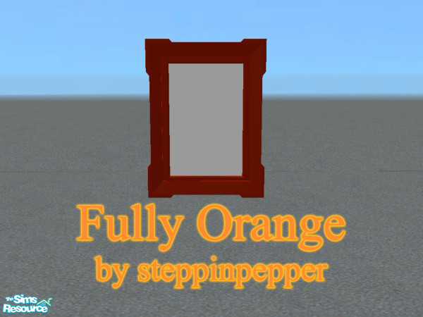 Sims 2 — Fully Orange Mirror by steppinpepper — Part of Fully Orange Dorm.