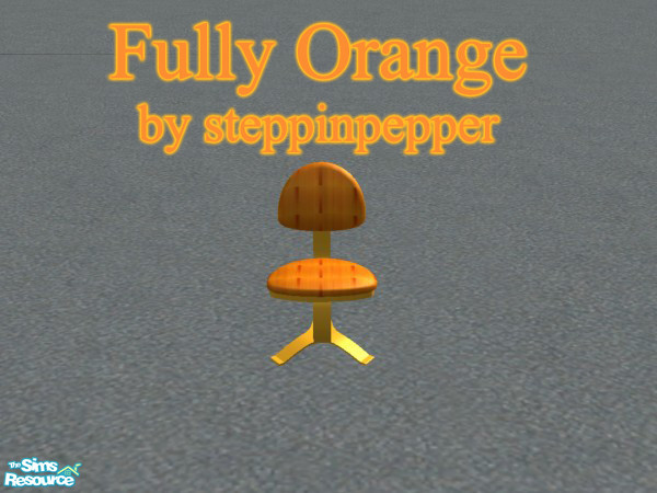 Sims 2 — Fully Orange Chair by steppinpepper — Part of Fully Orange Dorm.