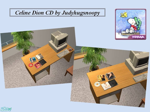 Sims 2 — Judy_Celine Dion CD Decoration by judyhugsnoopy — My first new set of Celine Dion CD Decoration, hope you like