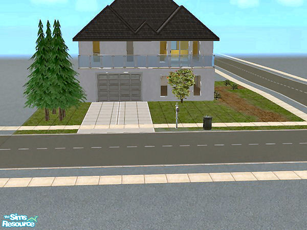 Sims 2 — Moden Raised Ranch by wytetygryss — This two-story house features one bedroom, one bathroom, and room for
