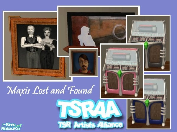 Sims 2 — Maxis Lost and Found by c_literati — Six items Maxis included in the objects files but did not make available in