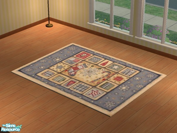 Sims 2 — Judy_3x4_ChristmasRug 4 by judyhugsnoopy — Hi All, this is my first time to try recolor the rug, not bad ;D