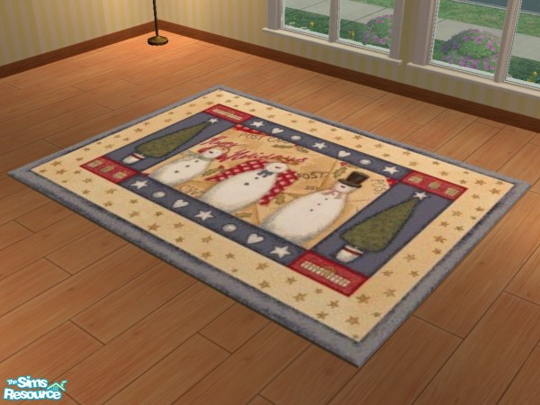 Sims 2 — Judy_3x4_ChristmasRug 2 by judyhugsnoopy — Hi All, this is my first time to try recolor the rug, not bad ;D