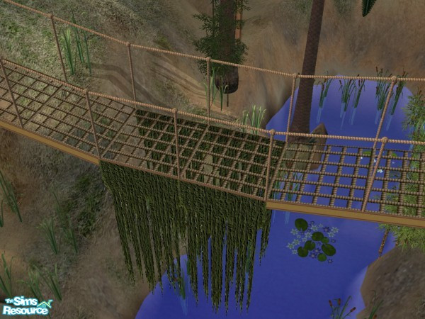 Sims 2 — Jungle Creeper  - Tendrils  (MESH) by Cyclonesue — Hang creeper from the floor above. Great to hang off bridges
