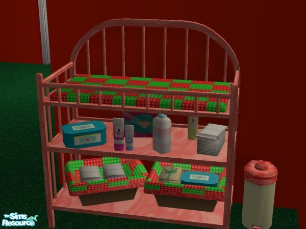 Sims 2 — Waiting for Santa Changing Table by darksunshine1027 — Matches the Waiting for Santa Crib.
