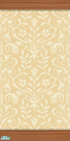 Sims 2 — Wallpaper Brown 01 by Mutske — Wallpaper with Brown moulding. Matches the windows and doors from Windkeeper.