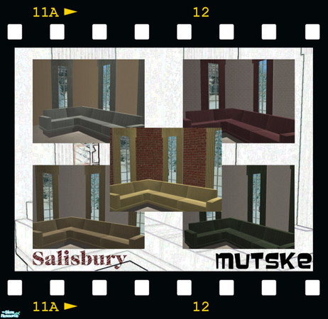 Sims 2 — Salisbury Sofa and Curtain set 1 by Mutske — Salisbury Sofa and Curtain. In nice plain colors. This is set 1.