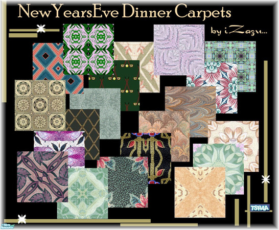 Sims 2 — New Years Dinning Floors by iZazu — Carpet Flooring for those fancy dinning rooms on New Years Eve. Enjoy!