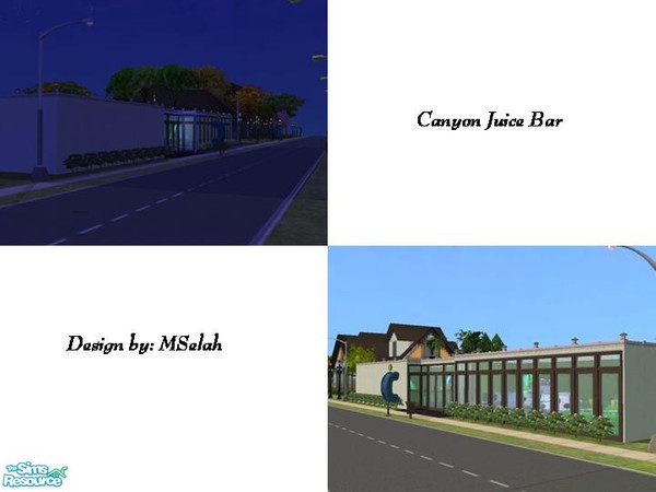 Sims 2 — Canyon Juice Bar by mselah — Tired? Thirsty? Hungry? Stop by the Canyon Juice Bar on yur way home from work.
