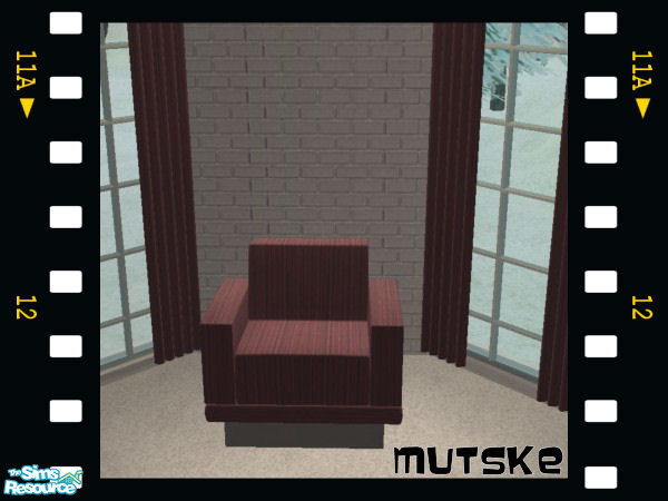 Sims 2 — Salisbury Medium Orchid Sofa by Mutske — Salisbury Sofa and Curtain. In nice plain colors. This is set 1. You