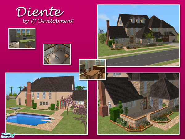 Sims 2 — Diente by VJ Development by mstybl95 — Beautiful luxorious house on a 4x4 lot, fully landscaped and ready for a