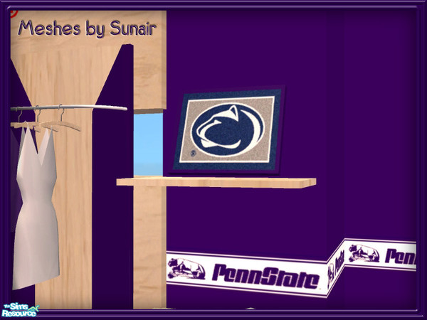 Sims 2 — Penn State Picture by SpringwolfDecor — For the Nittany Lion Fan, here's a fanciful dressing corner for your