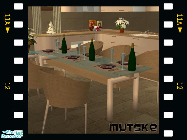 Sims 2 — Kitchen and Diningset Diningtable by Mutske — Kitchen and Diningset. For some recolours you need to download the