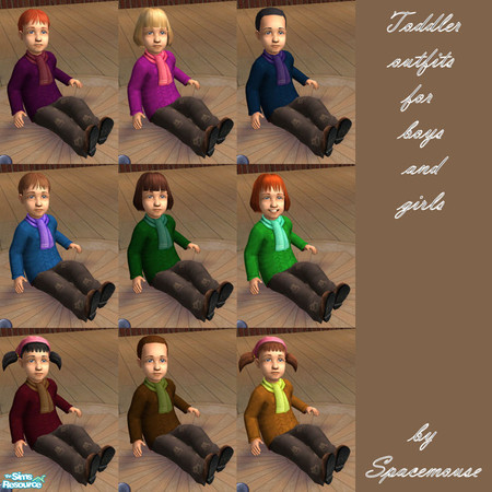 Sims 2 — Toddler outfits by spacemouse — Toddler outfits serie # 1. Maxis default, no mesh needed.