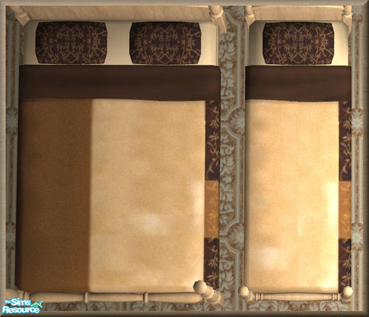 Sims 2 — NK Seasons Country BR - Bedding by MoMama — A bedding with textures taken from Emanuel Cometa's painting.