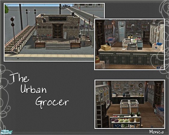 Sims 2 — Urban Grocer by ~Monica~ — A small little grocer located in bustling downtown SimCity. This grocer has all the