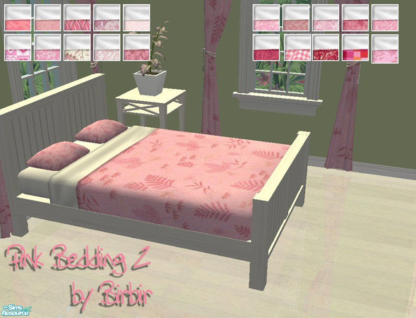 Sims 2 — Pink Bedding 2 by Birbir — I couldn't resist making another set of pink beddings, it's one of my favorite