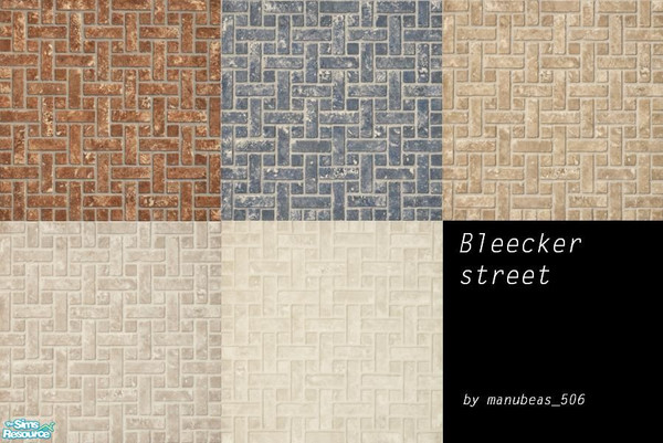 Sims 2 — Bleecker street set by manubeas_506 — Brick floors in 5 colours for indoors or outdoors.