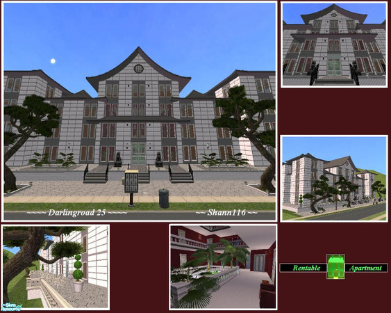 Sims 2 — Darlingroad 25 by Shann116 — Oriantal apartment with a little modern touch. It hase 5 floors and 7 rentable