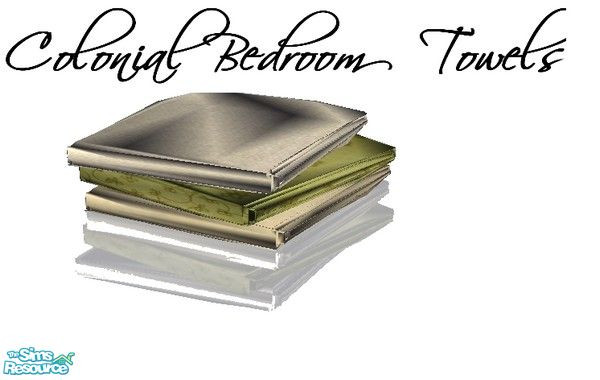 Sims 2 — Colonial Bedroom deco towels by Angela — A dark wooden Colonial Style bedroom. Set contains: Bed,