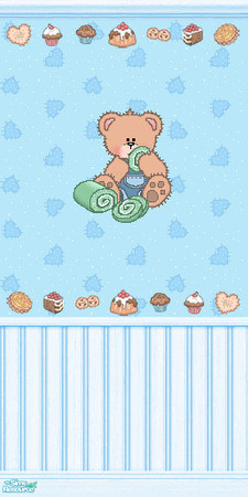 Sims 2 — TL - CCPOM Blue Wallpaper #8 by TabbyLou — Blue Wallpaper #8 in CCPOM = Cookies & Cakes & Pies, Oh MY!