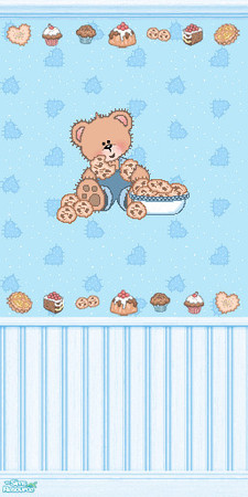 Sims 2 — TL - CCPOM Blue Wallpaper #4 by TabbyLou — Blue Wallpaper #4 in CCPOM = Cookies & Cakes & Pies, Oh MY!