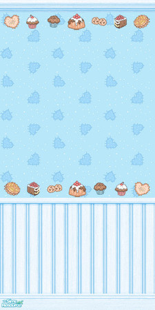 Sims 2 — TL - CCPOM Blue Wallpaper #1 by TabbyLou — Blue Wallpaper #1 in CCPOM = Cookies & Cakes & Pies, Oh MY!