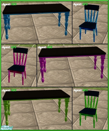 Sims 2 — Futuristic Neon Crystal Table/Chair by Agent420 — This set of Futuristic Neon Crystal table and chairs is perfet