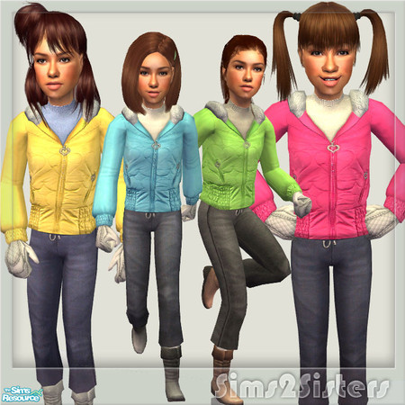 Sims 2 — S2S Collection No. 181008 ChF - Set by sims2sisters — Outerwear for little girls