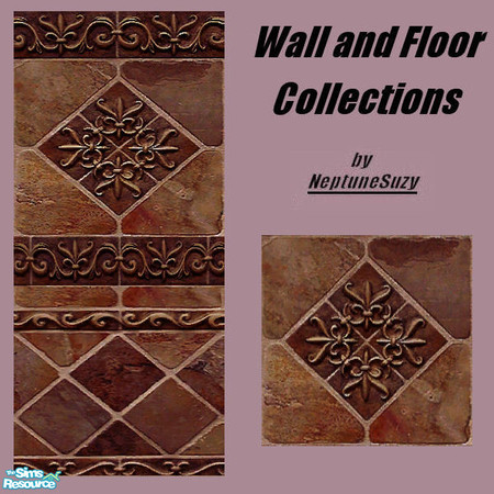 Sims 2 — NSC Wall and Floor Set4 by Neptunesuzy — Set of 1 wall and 1 floor in a Rich Earthy Color! Enjoy! (*****TSRAA