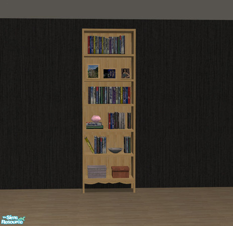 Sims 2 — Delease In Light Wood And White - Bookcase by Newtlco — Bookcase in lightwood.