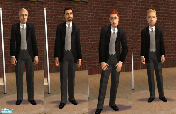 Sims 2 — Traditional Wedding Attire for Males by goderguy — Outfit your male wedding party Sims for an elegant