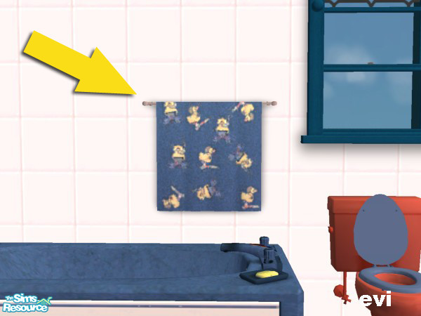 Sims 2 — KIDS BATHROOM TOWEL by evi — Little ducks on your kids towel. Thanks to windkeeper!