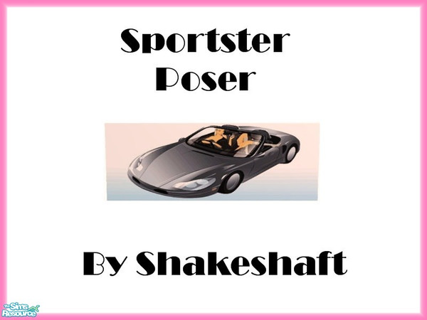 Sims 2 — Sportster Poser by TSR Archive — Part of a set of 4 Hed Khandi style prints. ** TSRAA ** ** Latest CEP 3.3
