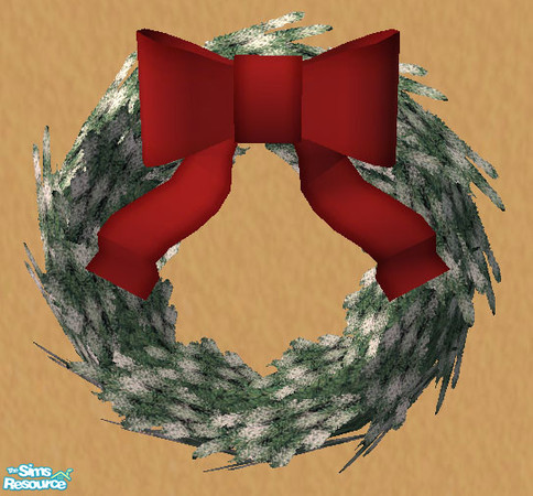 Sims 2 — Winter Wreath 1 by Simaddict99 — requires the Wall Wreath mesh from this set (link also below). Shown with