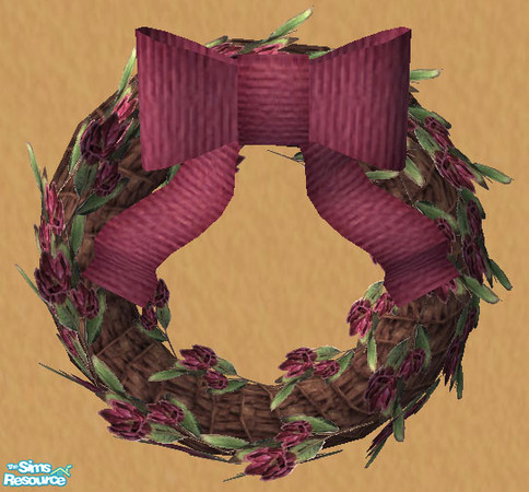 Sims 2 — Summer Wreath 1 by Simaddict99 — requires the Wall Wreath mesh from this set (link also below). Shown with