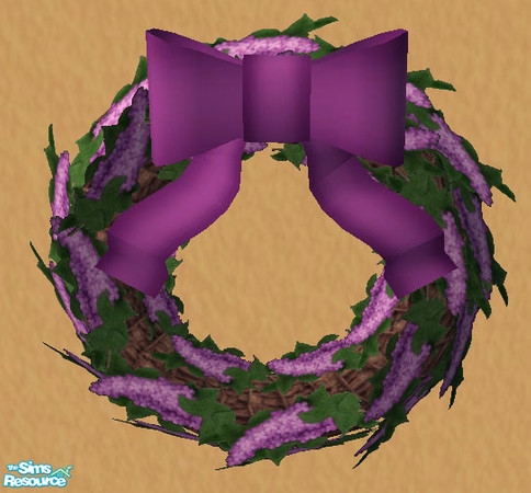Sims 2 — Spring Wreath 2 by Simaddict99 — requires the Wall Wreath mesh from this set (link also below). Shown with