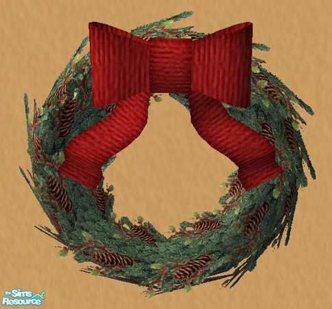 Sims 2 — Wall Wreath - MESH by Simaddict99 — This is the mesh file, required for any of the recolors to show in game.