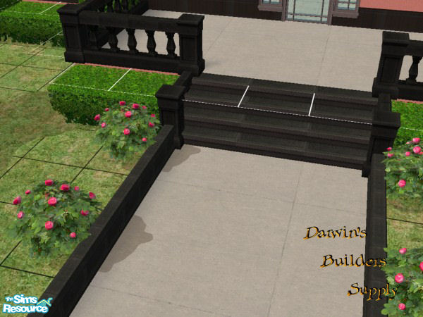 Sims 2 — Black Patrician Balustrate Fence by younce135 — Darwin's Builders Supply presents the Patrician Balustrate Fence