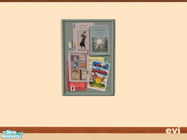 Sims 2 — Modern kids Bulletin Board by evi — Part of my set kids modern bedroom