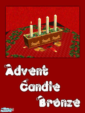 Sims 2 — Advent Candle Bronze by solfal — First sunday in advent, bronze recolour
