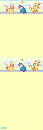 Sims 2 — \'Pooh & Friends\' Walls Collection - Lemon by shadow66 — This is one from a set of six plain, pastel walls,