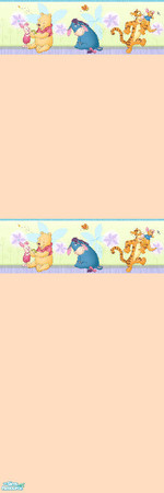 Sims 2 — \'Pooh & Friends\' Walls Collection - Peach by shadow66 — This is one from a set of six plain, pastel walls,