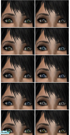 Sims 2 — Realistic Eyes by BlackRose91 — 10 Beautiful and ultra realistic looking eyes that will make your sims look
