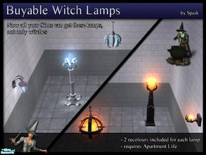 Sims 2 — Buyable Witch Lamps SET by Spaik — Do you like the lamps craftable by witches as I like? Now your Sims don\'t
