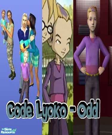Sims 2 — Code Lyoko - Odd by xsesiv4ce — Odd Della Robbia - Age 13. Sleeps in math, draws in science and clowns around a