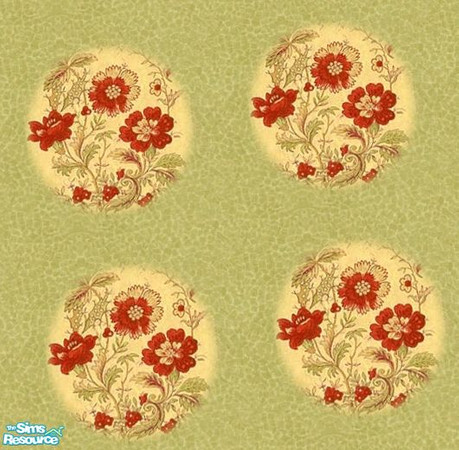 Sims 2 — TC77 Elegant Bedroom- Green Floral by mom_of2boyz — This is a recolor of Shakeshafts St. Albans bedroom. The